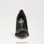 Sam Edelman Spitzer Deela-Absatz Frauen schwarzer Satin Schuhwerk 2P8JNV956 - Image 3