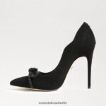 Sam Edelman Spitzer Deela-Absatz Frauen schwarzes Wildleder Schuhwerk 2P8JNV755 - Image 4