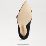 Sam Edelman Spitzer Deela-Absatz Frauen schwarzes Wildleder Schuhwerk 2P8JNV755 - Image 6
