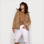 Sam Edelman Steppjacke mit Kissenkragen Frauen Kamel Bekleidung 2P8JNV1140 - Image 2