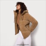 Sam Edelman Steppjacke mit Kissenkragen Frauen Kamel Bekleidung 2P8JNV1140 - Image 3
