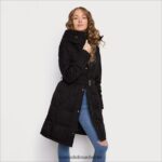 Sam Edelman Steppjacke mit Kissenkragen und Gürtel Frauen Schwarz Bekleidung 2P8JNV1300 - Image 2