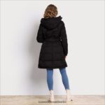 Sam Edelman Steppjacke mit Kissenkragen und Gürtel Frauen Schwarz Bekleidung 2P8JNV1300 - Image 4