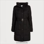 Sam Edelman Steppjacke mit Kissenkragen und Gürtel Frauen Schwarz Bekleidung 2P8JNV1300 - Image 5