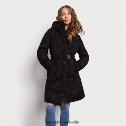 Sam Edelman Steppjacke mit Kissenkragen und Gürtel Frauen Schwarz Bekleidung 2P8JNV1300