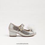 Sam Edelman Talia Mary Jane mit Blockabsatz Kinder weiches Silber Schuhwerk 2P8JNV1047 - Image 2
