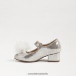 Sam Edelman Talia Mary Jane mit Blockabsatz Kinder weiches Silber Schuhwerk 2P8JNV1047 - Image 4