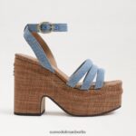 Sam Edelman Tibby-Sandale mit Plateauabsatz Frauen Montroseblau Schuhwerk 2P8JNV437 - Image 2