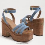 Sam Edelman Tibby-Sandale mit Plateauabsatz Frauen Montroseblau Schuhwerk 2P8JNV437 - Image 7