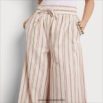 Sam Edelman Tragen Sie eine weiche Hose Frauen weißer Streifen Bekleidung 2P8JNV1071 - Image 2