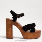 Sam Edelman Trista-Plateausandale Frauen schwarzes Wildleder Schuhwerk 2P8JNV402 - Image 2