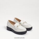 Sam Edelman Tully-Loafer Kinder strahlend weißes Boxleder Schuhwerk 2P8JNV921