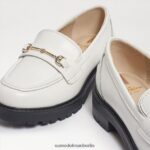 Sam Edelman Tully-Loafer Kinder strahlend weißes Boxleder Schuhwerk 2P8JNV921 - Image 7