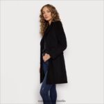 Sam Edelman Twill-Wollmantel Frauen Schwarz Bekleidung 2P8JNV1221 - Image 2