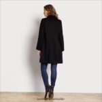 Sam Edelman Twill-Wollmantel Frauen Schwarz Bekleidung 2P8JNV1221 - Image 4