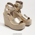 Sam Edelman Vada Espadrille-Keilsandale Frauen Gold Blatt Schuhwerk 2P8JNV383