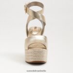 Sam Edelman Vada Espadrille-Keilsandale Frauen Gold Blatt Schuhwerk 2P8JNV383 - Image 3