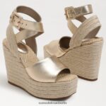 Sam Edelman Vada Espadrille-Keilsandale Frauen Gold Blatt Schuhwerk 2P8JNV383 - Image 7