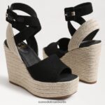 Sam Edelman Vada Espadrille-Keilsandale Frauen Schwarz Schuhwerk 2P8JNV381 - Image 7