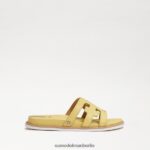Sam Edelman Valeri Slide-Sandale Kinder buttergelbes Leder Schuhwerk 2P8JNV1048 - Image 2