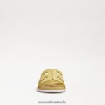 Sam Edelman Valeri Slide-Sandale Kinder buttergelbes Leder Schuhwerk 2P8JNV1048 - Image 3