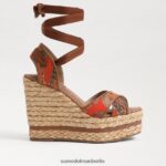 Sam Edelman Vaughn Espadrille-Keilsandale Frauen Orangenmohn Schuhwerk 2P8JNV243 - Image 2