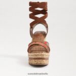 Sam Edelman Vaughn Espadrille-Keilsandale Frauen Orangenmohn Schuhwerk 2P8JNV243 - Image 3