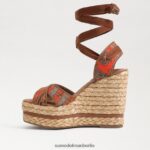 Sam Edelman Vaughn Espadrille-Keilsandale Frauen Orangenmohn Schuhwerk 2P8JNV243 - Image 4
