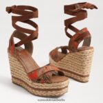 Sam Edelman Vaughn Espadrille-Keilsandale Frauen Orangenmohn Schuhwerk 2P8JNV243 - Image 7