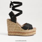 Sam Edelman Vaughn Espadrille-Keilsandale Frauen schwarzes Gewebe Schuhwerk 2P8JNV245 - Image 2