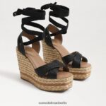Sam Edelman Vaughn Espadrille-Keilsandale Frauen schwarzes Gewebe Schuhwerk 2P8JNV245