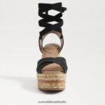 Sam Edelman Vaughn Espadrille-Keilsandale Frauen schwarzes Gewebe Schuhwerk 2P8JNV245 - Image 3