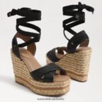 Sam Edelman Vaughn Espadrille-Keilsandale Frauen schwarzes Gewebe Schuhwerk 2P8JNV245 - Image 7