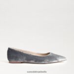 Sam Edelman Wanda spitze Zehenpartie flach Frauen rauchblauer Samt Schuhwerk 2P8JNV474 - Image 2