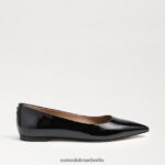 Sam Edelman Wanda spitze Zehenpartie flach Frauen schwarzes Lackleder Schuhwerk 2P8JNV483 - Image 2