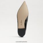 Sam Edelman Wanda spitze Zehenpartie flach Frauen schwarzes Lackleder Schuhwerk 2P8JNV483 - Image 6