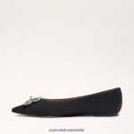 Sam Edelman Wanda Tour spitze Zehenpartie flach Frauen schwarzer Stoff Schuhwerk 2P8JNV271 - Image 4