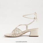 Sam Edelman Westley Schnürsandale mit Blockabsatz Frauen modernes Elfenbein Schuhwerk 2P8JNV397 - Image 4