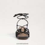 Sam Edelman Westley Schnürsandale mit Blockabsatz Frauen schwarzes Leder Schuhwerk 2P8JNV398 - Image 3
