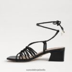 Sam Edelman Westley Schnürsandale mit Blockabsatz Frauen schwarzes Leder Schuhwerk 2P8JNV398 - Image 4