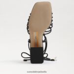Sam Edelman Westley Schnürsandale mit Blockabsatz Frauen schwarzes Leder Schuhwerk 2P8JNV398 - Image 6