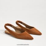 Sam Edelman Whitney Slingback, spitze Zehenpartie, flach Frauen Grenzbraun Schuhwerk 2P8JNV739