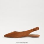 Sam Edelman Whitney Slingback, spitze Zehenpartie, flach Frauen Grenzbraun Schuhwerk 2P8JNV739 - Image 4