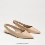 Sam Edelman Whitney Slingback, spitze Zehenpartie, flach Frauen Macadamia Schuhwerk 2P8JNV738