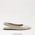 Sam Edelman Whitney Slingback, spitze Zehenpartie, flach Frauen modernes elfenbeinfarbenes Leder Schuhwerk 2P8JNV737 - Image 2