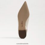Sam Edelman Whitney Slingback, spitze Zehenpartie, flach Frauen modernes elfenbeinfarbenes Leder Schuhwerk 2P8JNV737 - Image 6