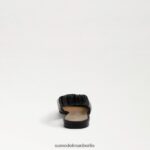 Sam Edelman Whitney Slingback, spitze Zehenpartie, flach Frauen schwarzes Leder Schuhwerk 2P8JNV736 - Image 5