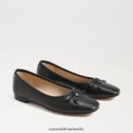 Sam Edelman Wiese Ballerina Frauen schwarzes Leder Schuhwerk 2P8JNV173