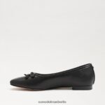 Sam Edelman Wiese Ballerina Frauen schwarzes Leder Schuhwerk 2P8JNV173 - Image 4