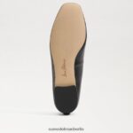 Sam Edelman Wiese Ballerina Frauen schwarzes Leder Schuhwerk 2P8JNV173 - Image 6
